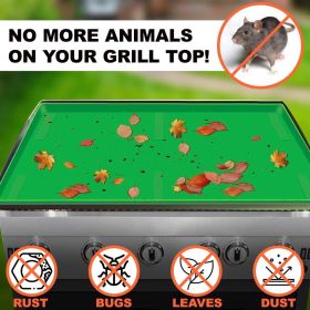 Silicone Griddle Mat Food Grade Silicone Grill Mat Protect the Top Surface from Insects by Magnetic 22 inch in Green Color with Silicone Utensil