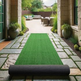3 x 16FT 0.8 "artificial turf with drainage holes - perfect for pet friendly garden landscapes, indoor/outdoor use (Color: 1PC-3 x 16FT)